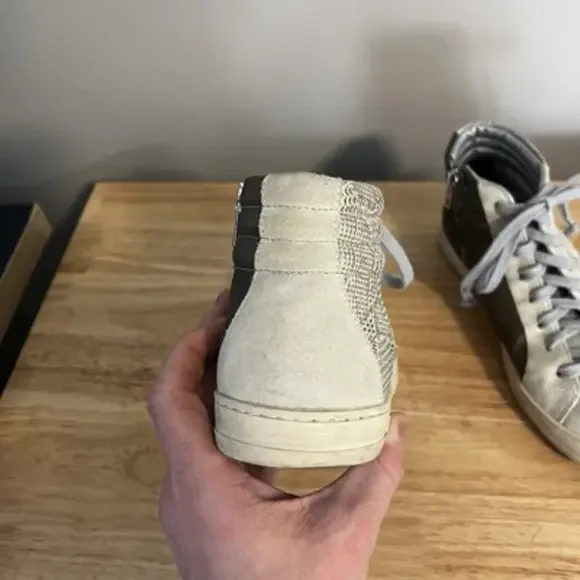 P448 prisma sneakers womens 37 US 7 grey suede skate zip - Picture 6 of 10